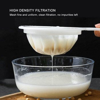 100/200/400 Mesh Kitchen Ultra-fine Mesh Strainer Kitchen Nylon Mesh φίλτρο κουτάλι για κατάλληλο για γάλα σόγιας Γάλα καφέ γιαούρτι