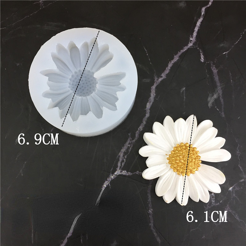 Margrietiņa aromātiskā svece margrietiņa silikona sveču veidņu skārda alumīnija kastīte sveču izgatavošanas komplektam DIY ziedu ar rokām darināta sveču veidne