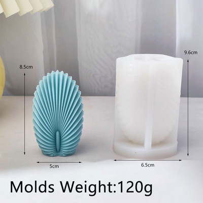 Viļņu staba sveces silikona veidne Ģeometriskā aromātiskā sveču ģipša veidne Viegli noņemama sveķu ziepes roku darbs pelējuma mājas amatniecības dekors