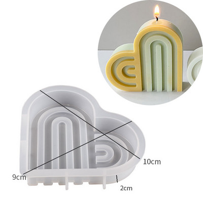 Viļņu staba sveces silikona veidne Ģeometriskā aromātiskā sveču ģipša veidne Viegli noņemama sveķu ziepes roku darbs pelējuma mājas amatniecības dekors