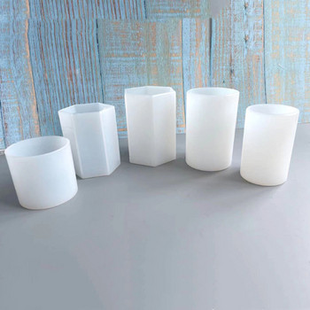Κερί 3D σχήμα κυλίνδρου Καλούπι σιλικόνης DIY Cented Candle Soap Mold Craft Gift Making Γύψινο κερί ρητίνης Σπιτική διακόσμηση