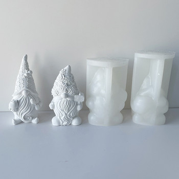 New Faceless Santa Candle Mould Silicone DIY Dwarf Perfume Stone Candle Making Gypsum Resin Mold Διακοσμητικό δώρο για το σπίτι