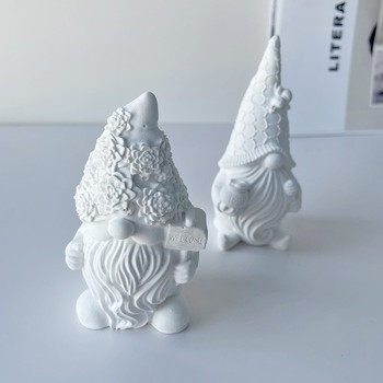 New Faceless Santa Candle Mould Silicone DIY Dwarf Perfume Stone Candle Making Gypsum Resin Mold Διακοσμητικό δώρο για το σπίτι