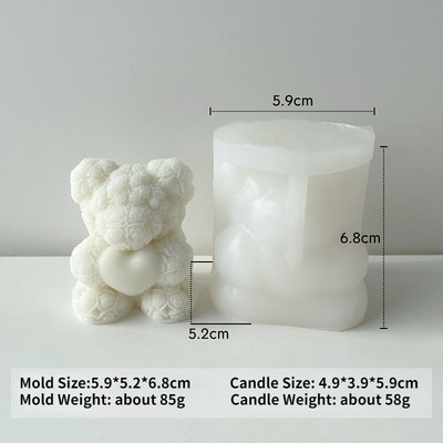 Jauna bezsejas Ziemassvētku vecīša sveces silikona veidne DIY rūķu smaržu akmens sveču izgatavošana no ģipša sveķu veidnes brīvdienu dāvanu mājas dekorēšanai