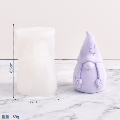 Jauna bezsejas Ziemassvētku vecīša sveces silikona veidne DIY rūķu smaržu akmens sveču izgatavošana no ģipša sveķu veidnes brīvdienu dāvanu mājas dekorēšanai