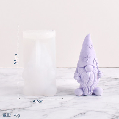 Jauna bezsejas Ziemassvētku vecīša sveces silikona veidne DIY rūķu smaržu akmens sveču izgatavošana no ģipša sveķu veidnes brīvdienu dāvanu mājas dekorēšanai