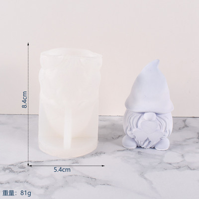 Jauna bezsejas Ziemassvētku vecīša sveces silikona veidne DIY rūķu smaržu akmens sveču izgatavošana no ģipša sveķu veidnes brīvdienu dāvanu mājas dekorēšanai