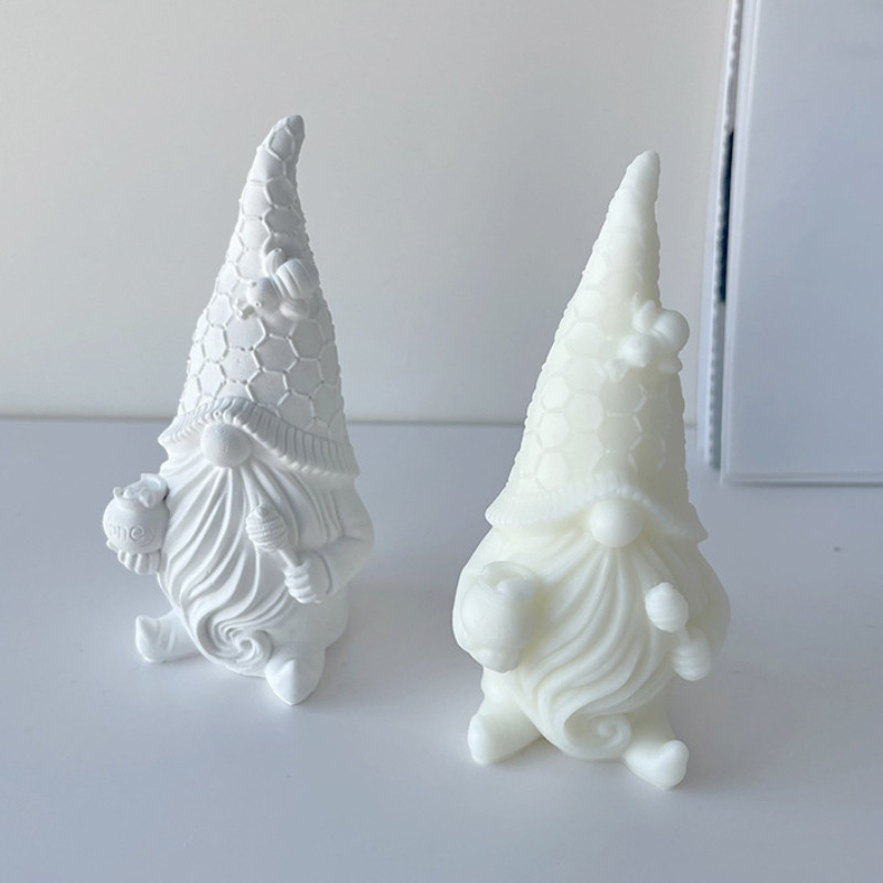 Jauna bezsejas Ziemassvētku vecīša sveces silikona veidne DIY rūķu smaržu akmens sveču izgatavošana no ģipša sveķu veidnes brīvdienu dāvanu mājas dekorēšanai