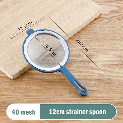 Kuhinjski alat Fino mrežasto sito za brašno Profesionalno okruglo sito od nehrđajućeg čelika Cjedilo za brašno Najbolje za kuhinjsko pečenje Čaj