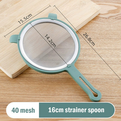 Kuhinjski alat Fino mrežasto sito za brašno Profesionalno okruglo sito od nehrđajućeg čelika Cjedilo za brašno Najbolje za kuhinjsko pečenje Čaj