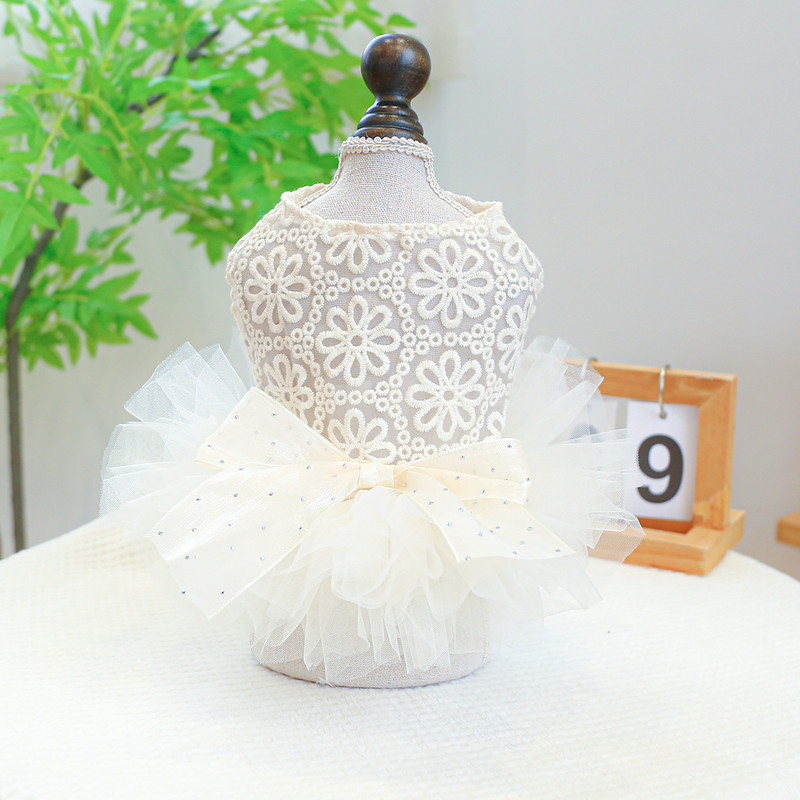 Koerte ja kasside pulmakleit õõnsa kujundusega naiste lemmiklooma kutsika seelik kevad-/suveriiete komplekt