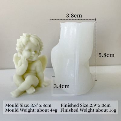 Eņģeļa smaržas sveces silikona veidne spārnota eņģeļu kūka šokolādes ornamenta veidne eņģelis ar rokām darināts ziepju sveces sveķu veidne