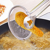 Jauna daudzfunkcionāla filtra karote ar saspraudes Ēdienu virtuves eļļā cepšanai BBQ filtru nerūsējošā tērauda sietiņš Virtuves instrumenti