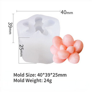 Mahlakate taimede küünlavorm DIY simulatsioon kaktus silikoonvorm armsa lille lõhnaga küünla aroomi krohv seebi valmistamine kodukaunistuseks