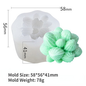 Mahlakate taimede küünlavorm DIY simulatsioon kaktus silikoonvorm armsa lille lõhnaga küünla aroomi krohv seebi valmistamine kodukaunistuseks