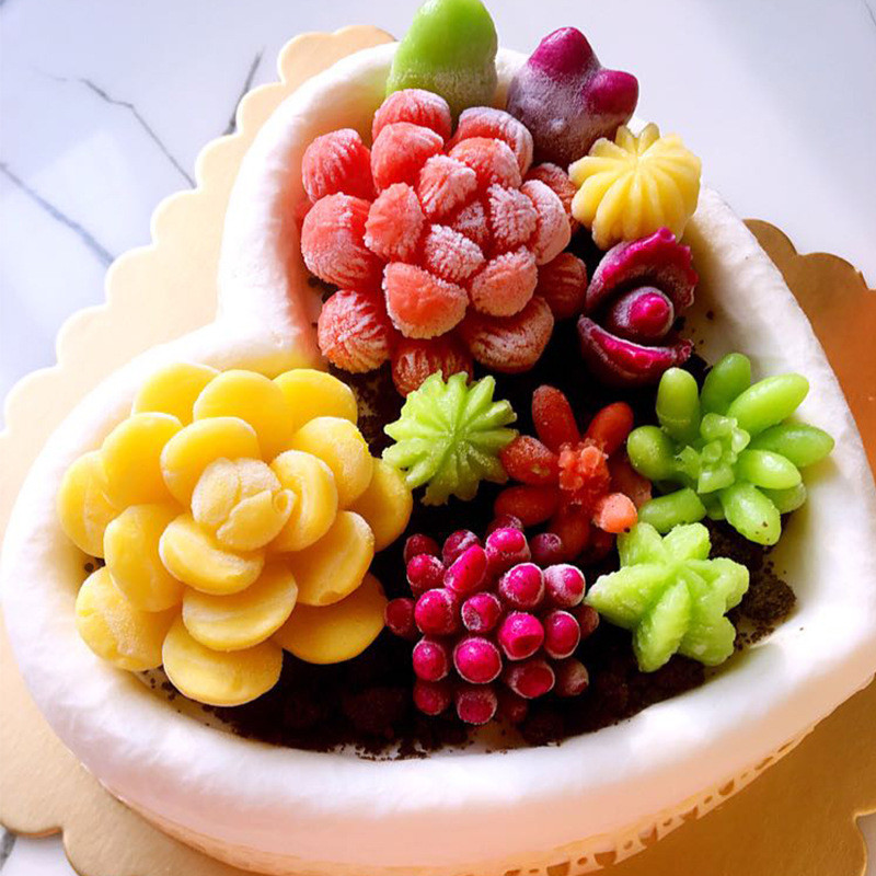 Mahlakate taimede küünlavorm DIY simulatsioon kaktus silikoonvorm armsa lille lõhnaga küünla aroomi krohv seebi valmistamine kodukaunistuseks