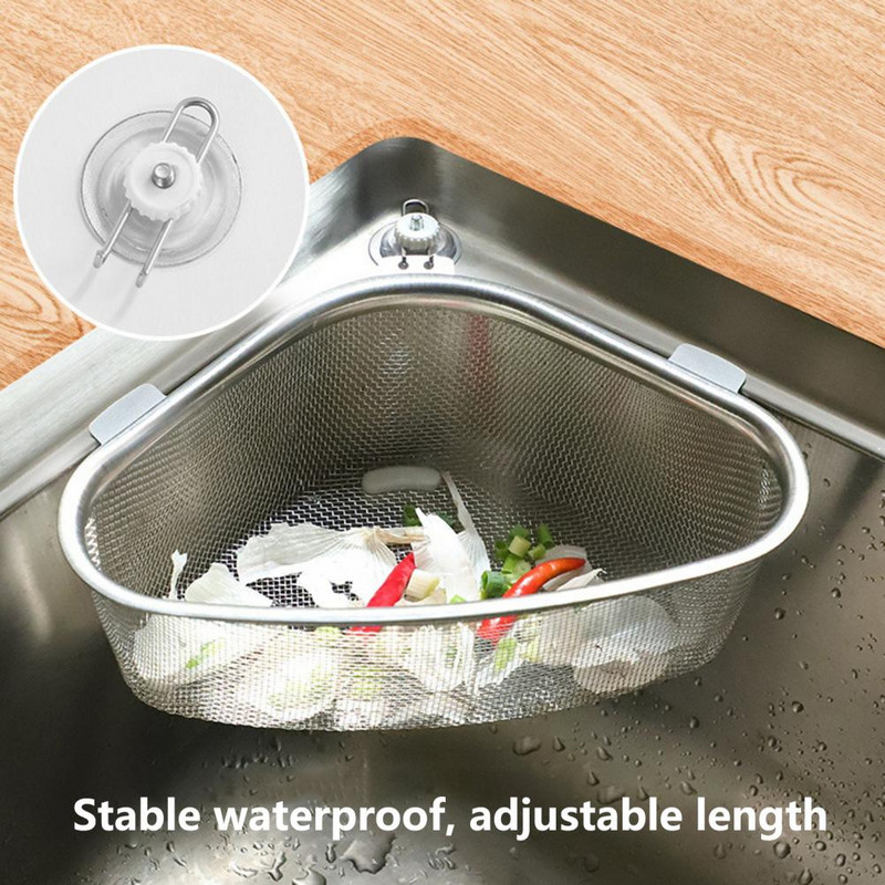 Drenāžas statīvs 1. komplekts notekas grozs, smalks siets, neslīdošs apakšējais notekas ērta piekļuve pret aizsērēšanu, caurspīdīgs, redzams virtuves sīkrīks