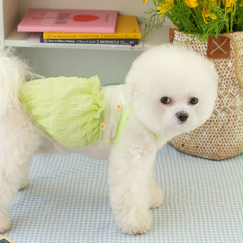 Φόρεμα Daisy Mesh Ρούχα για σκύλους για κατοικίδια Γιλέκο για σκύλους Ρούχα μικρών τύπων Λεπτό καλοκαιρινό φόρεμα για κουτάβι δικτυωτό φόρεμα ρούχα για σκύλους