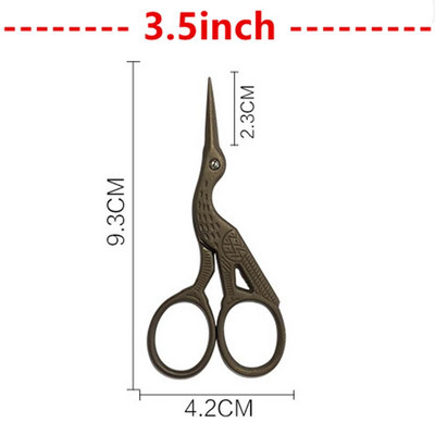 Crane Cross Stitch Retro Classic Vintage Antique Izšuvumi Šūšana Nerūsējošais tērauds Tailor Šķērveida pavedieni Šķēres diegu griezējs