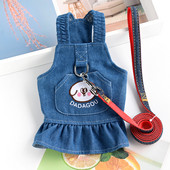 Odjeća za kućne ljubimce za par Haljina za male pse Traper suknja za kućne ljubimce s mašnom Mekana rastezljiva jakna za kućne ljubimce Modna odjeća za kućne ljubimce Chihuahua Yorkshire Teddy