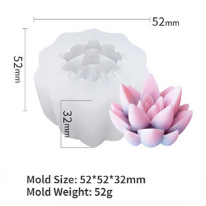 3D silikona sveču veidņu kaktuss aromātiskas sveces formas, simulācijas sukulentu augu ziedu ziepes aromterapijas sveču izgatavošana pelējuma amatniecība