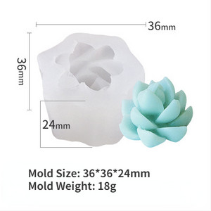 3D silikona sveču veidņu kaktuss aromātiskas sveces formas, simulācijas sukulentu augu ziedu ziepes aromterapijas sveču izgatavošana pelējuma amatniecība