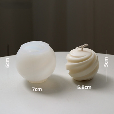 Rotējošās planētas silikona sveces veidnes 3D spirālveida grebšanas lodīšu sveču izgatavošanas piederumi DIY radošs artefaktu sveķu apmetuma ziepju komplekts