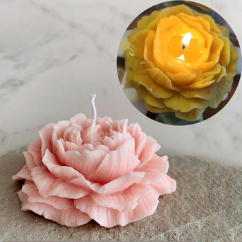 Ръчно изработена свещ от божур Силиконова форма 3D ароматерапевтична мазилка Изработка на свещи от епоксидна смола Направи си сам празничен подарък за рожден ден Домашен декор