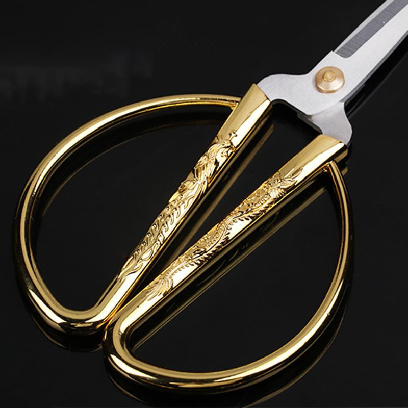 Nerūsējošā tērauda šūšanas Zelta šķēres Īss griezējs Izturīgs Vintage Izšūšana Drēbnieks Šķēres Audumu griezējs Amatniecības rīks šūšanai