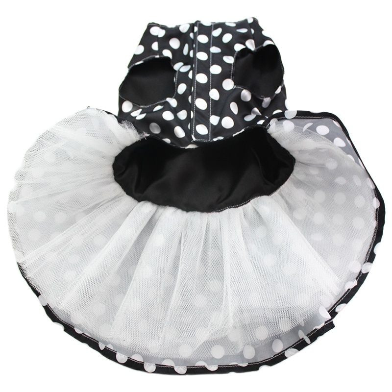 Meitene suns Mājdzīvnieks Polka Dot&Bow Kleita Tutu kaķu kucēnu krekls Svārki Kleitas Vasaras Apģērbi 5 izmēri
