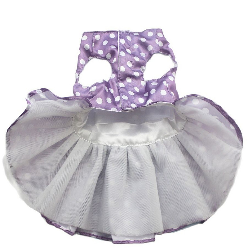 Meitene suns Mājdzīvnieks Polka Dot&Bow Kleita Tutu kaķu kucēnu krekls Svārki Kleitas Vasaras Apģērbi 5 izmēri