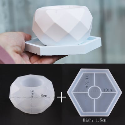 Betoonist küünlapurgi silikoonvormi ümmargune mahlane lillepott DIY epoksüvaigu krohv hoiukasti istutusmasina tootmine