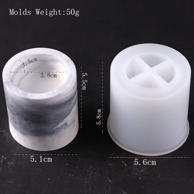 Betoonist küünlapurgi silikoonvormi ümmargune mahlane lillepott DIY epoksüvaigu krohv hoiukasti istutusmasina tootmine