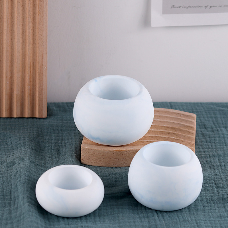 Betoonist küünlapurgi silikoonvormi ümmargune mahlane lillepott DIY epoksüvaigu krohv hoiukasti istutusmasina tootmine