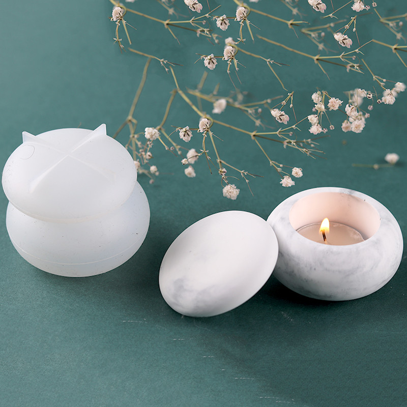 Betoonist küünlapurgi silikoonvormi ümmargune mahlane lillepott DIY epoksüvaigu krohv hoiukasti istutusmasina tootmine