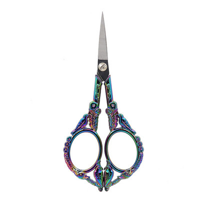 1 gab. Nerūsējošā tērauda vintage šķēres putnu ziedu šūšana retro izšūšanas šķēres īsas auduma griezēja dzijas šķēres