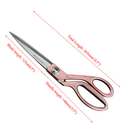 10,5 collu apģērba šķēres zelta šūšana, amatniecības audums