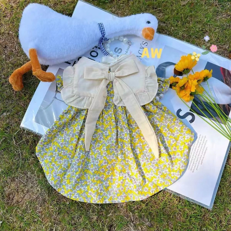 Prindi Lillekleit Lemmiklooma Koerte Riided Magusad Koertele Riietus Kass Väikeses kirjas Armas õhuke Suvine Mood Tüdruk Chihuahua Lemmikloom 2023