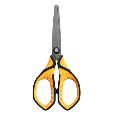 Nerūsējošā tērauda šūšanas šķēres, asmeņi drošs griezējs melns pārklājums, nepiedegošs papīram, rokdarbu šķēres, rakstāmpiederumi šķēres