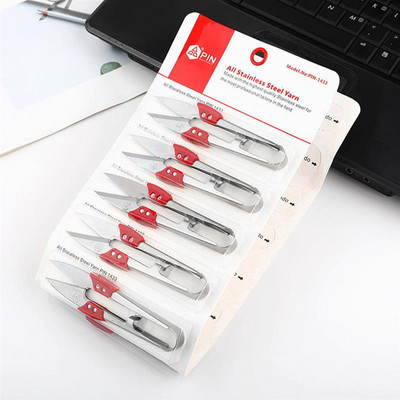 Nerūsējošā tērauda dzijas šķēres griešanai šūšanas šķēres auduma šķērēm krustdūriena šķēres izšūšanas šķēres U diegu šķēres