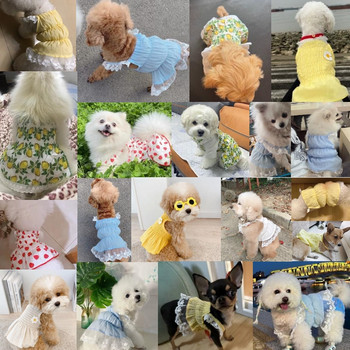 Καλοκαιρινά φορέματα για σκύλους Ρούχα για κουτάβια για μικρά σκυλιά Πουκάμισο για σκύλους συμπαγής γάτα Γαλλικό μπουλντόγκ Pug Chihuahua Στολή για κατοικίδια Πολυτελή ρούχα για σκύλους