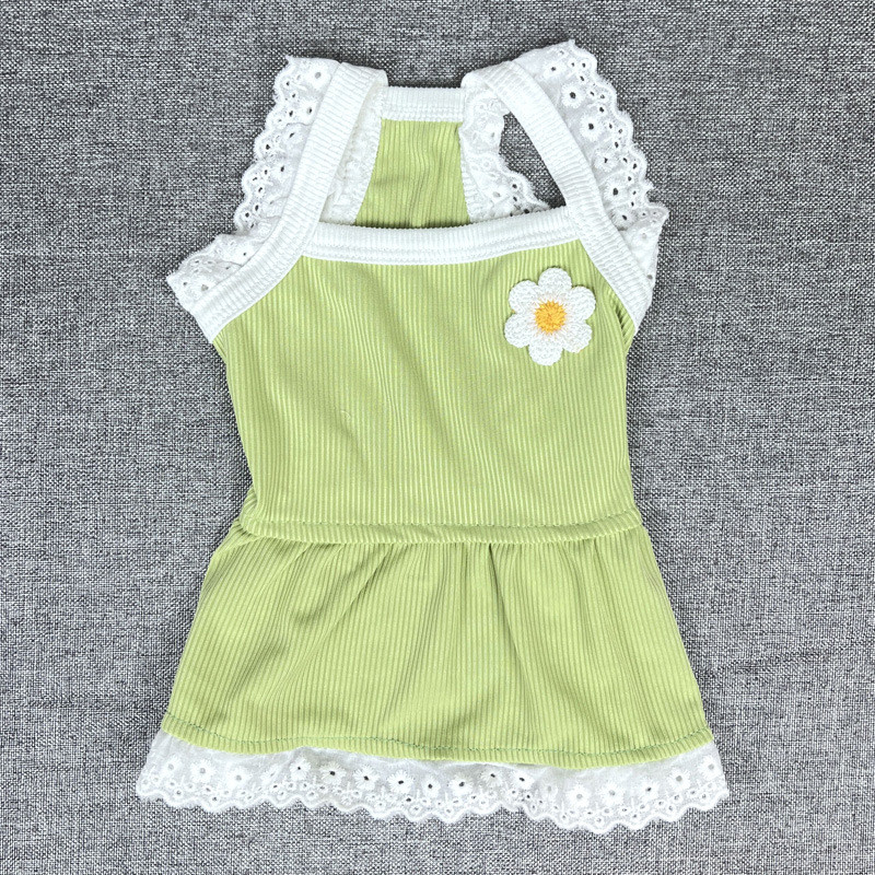 Lemmikloomatarbed Suvine koerarihm pitskleit Teddy Bomei VIP-karud Yorkshire`i kutsikas Päikeselill Kassiriided Hingavad õhukesed lemmikloomariided