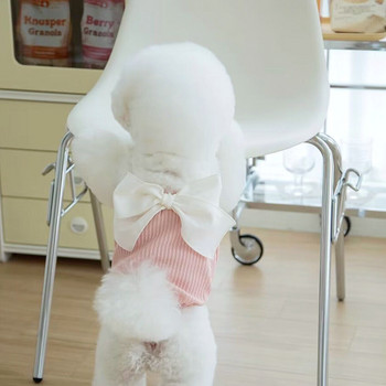 Μόδα κουτάβι ροζ μπισόν φούστα κατοικίδιων ζώων με φιόγκο Ζαρτιέρες Teddy φόρεμα Yorkshire δροσερό καλοκαιρινό φόρεμα για σκύλους γάτας Ρούχα προμήθειες για κατοικίδια