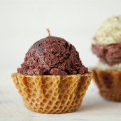 Saldējums, silikona pelējuma aromātisks sveces aromāts akmens ģipša deserta kūka 3D rotājumi sveķu māla pārtikas simulācijas dekorēšana