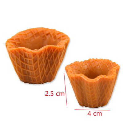 Saldējums, silikona pelējuma aromātisks sveces aromāts akmens ģipša deserta kūka 3D rotājumi sveķu māla pārtikas simulācijas dekorēšana