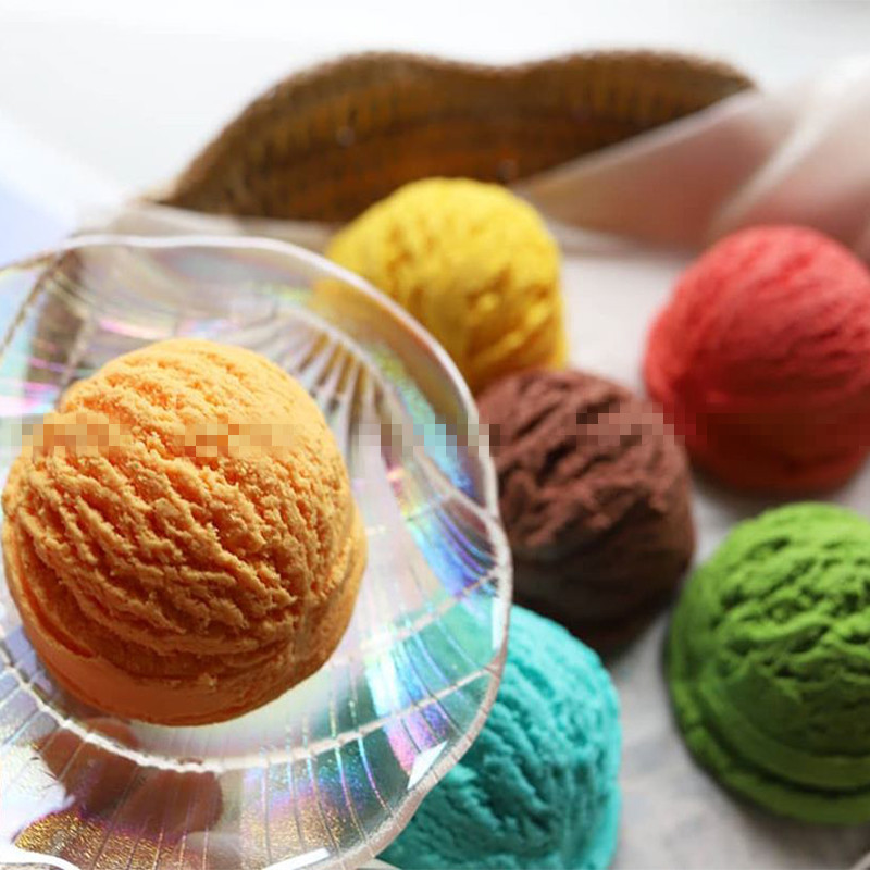 Saldējums, silikona pelējuma aromātisks sveces aromāts akmens ģipša deserta kūka 3D rotājumi sveķu māla pārtikas simulācijas dekorēšana