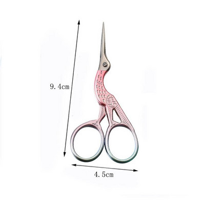 Vintage 3,5 collu 4,5 collu celtņa šķēres Gradienta krāsu krustdūriena šķēres izšūšanas nerūsējošā tērauda šūšanas šķēres mājas instrumenti