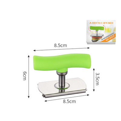 Daudzfunkcionāls nerūsējošā tērauda pudeļu korķu attaisāmais ar regulējamiem vākiem burku attaisāmais.