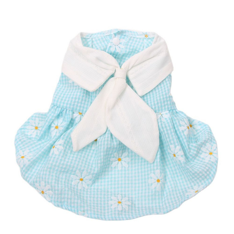 Koera kassi kleit-särk Ruuduline kikilipsu disainiga lemmiklooma kutsikas kõrvitsa seelik kevad/suveriided