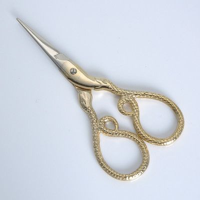 Nerūsējošā tērauda antīkās šķēres melnas un zeltainas 12 dažādu dzīvnieku formas amatniecības šķēres DIY šūšanas piederumi izšūšanas šķēres